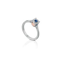 Ring Roberto Giannotti Woman in White Gold Zaffiro 0.20 Ct LUX202Z
